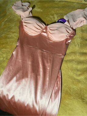 Windsor Pink Satin Bustier Dress NWT